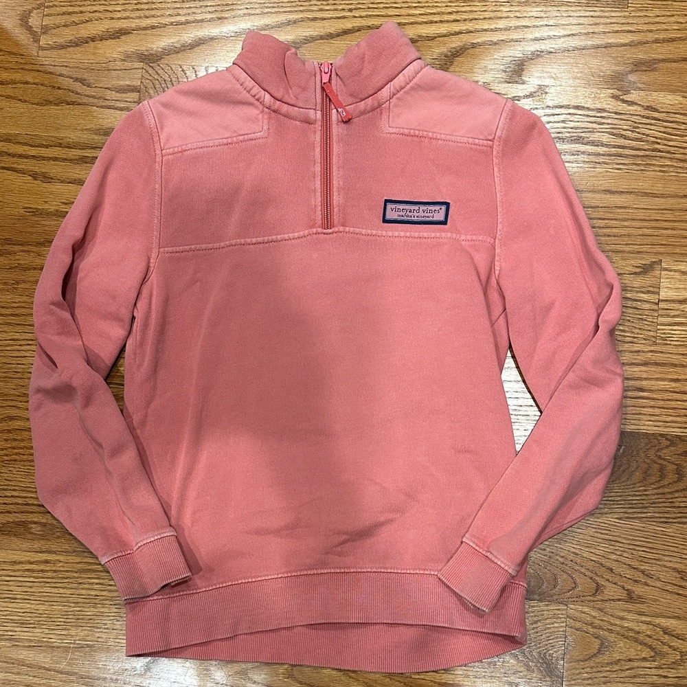 Vineyard Vines Boys Salmon Shep Half-Zip Pullover